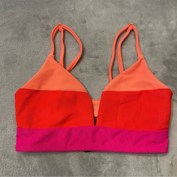 New! Beach Riot riza magenta colorblock top 24986 - Picture 5 of 9